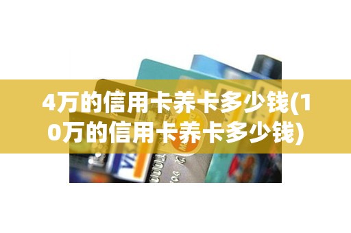 4万的信用卡养卡多少钱(10万的信用卡养卡多少钱)