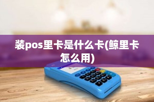 装pos里卡是什么卡(鲸里卡怎么用)