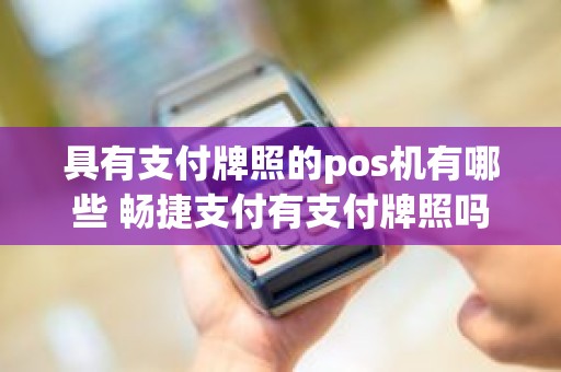 具有支付牌照的pos机有哪些 畅捷支付有支付牌照吗