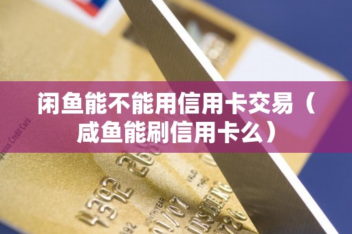 闲鱼能不能用信用卡交易（咸鱼能刷信用卡么）