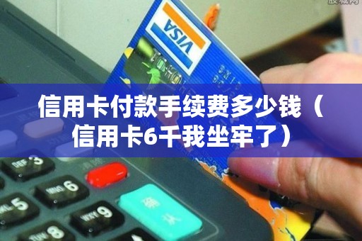 信用卡付款手续费多少钱（信用卡6千我坐牢了）