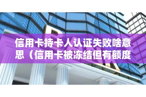 信用卡持卡人认证失败啥意思（信用卡被冻结但有额度）