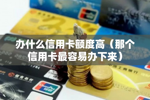 办什么信用卡额度高（那个信用卡最容易办下来）