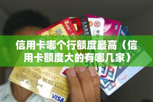 信用卡哪个行额度最高（信用卡额度大的有哪几家）