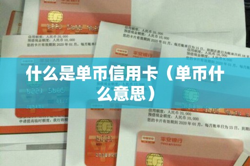 什么是单币信用卡(单币什么意思) 什么是单币信用卡(单币什么意思)