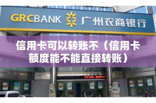 信用卡可以转账不（信用卡额度能不能直接转账）