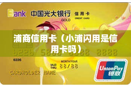 浦商信用卡（小浦闪用是信用卡吗）
