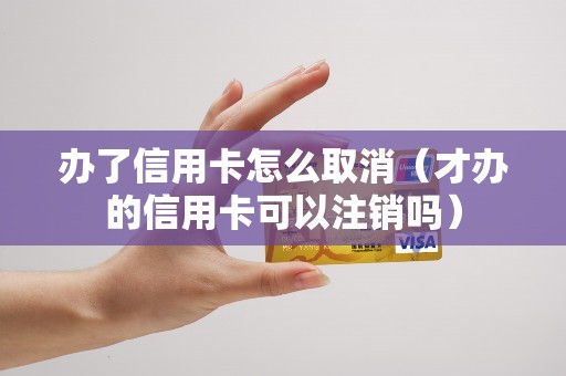 办了信用卡怎么取消（才办的信用卡可以注销吗）