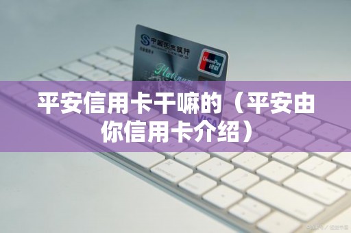 平安信用卡干嘛的（平安由你信用卡介绍）