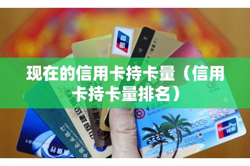 现在的信用卡持卡量（信用卡持卡量排名）