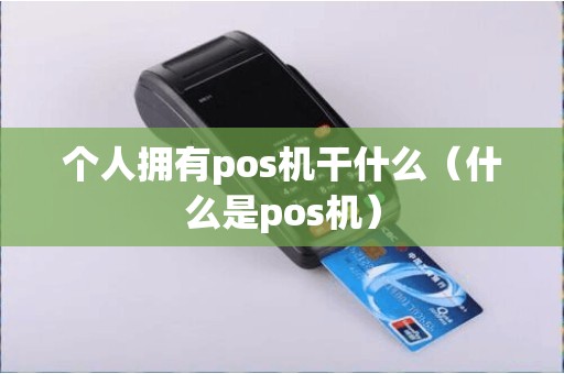 个人拥有pos机干什么（什么是pos机）