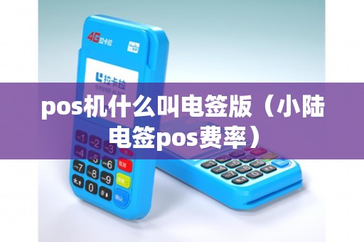 pos机什么叫电签版（小陆电签pos费率）