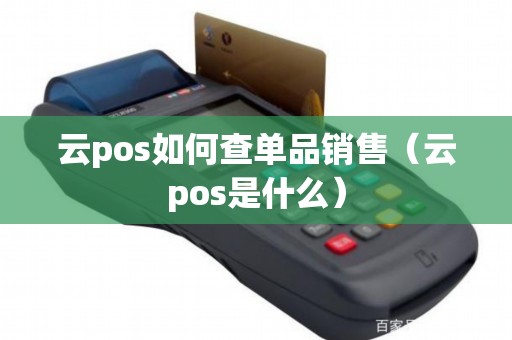 云pos如何查单品销售（云pos是什么）