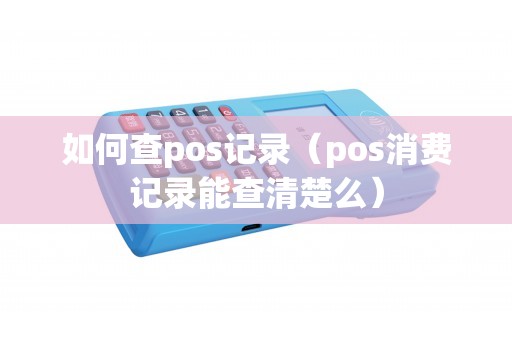 如何查pos记录（pos消费记录能查清楚么）