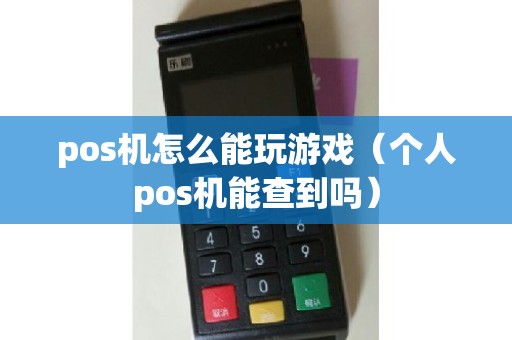 pos机怎么能玩游戏（个人pos机能查到吗）