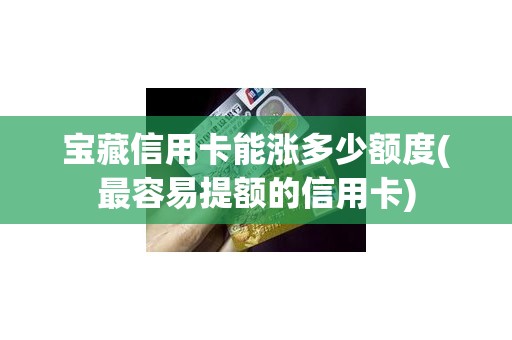 宝藏信用卡能涨多少额度(最容易提额的信用卡)