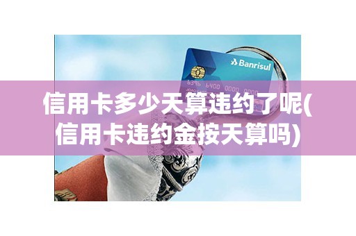 信用卡多少天算违约了呢(信用卡违约金按天算吗)