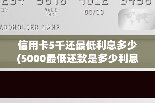 信用卡5千还最低利息多少(5000最低还款是多少利息)