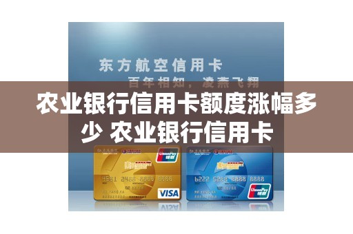 农业银行信用卡额度涨幅多少 农业银行信用卡