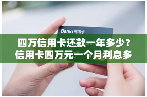 四万信用卡还款一年多少？信用卡四万元一个月利息多少