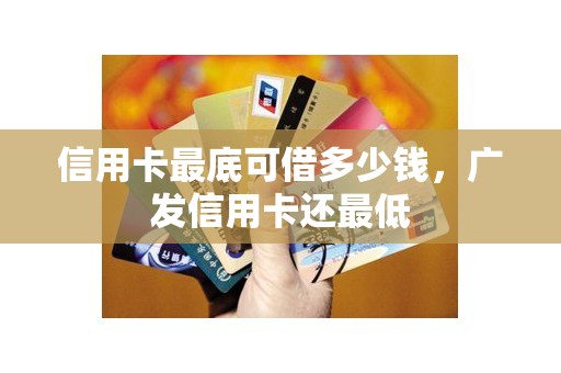 信用卡最底可借多少钱，广发信用卡还最低