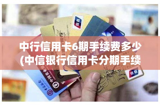 中行信用卡6期手续费多少(中信银行信用卡分期手续费)
