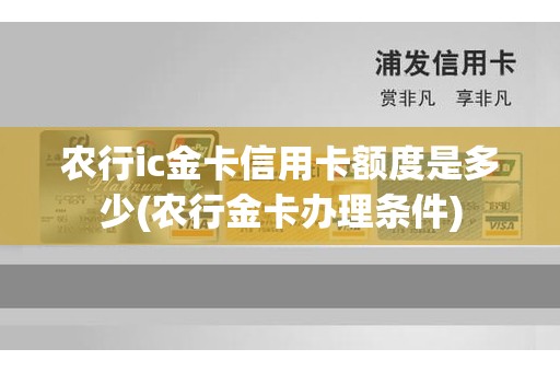 农行ic金卡信用卡额度是多少(农行金卡办理条件)