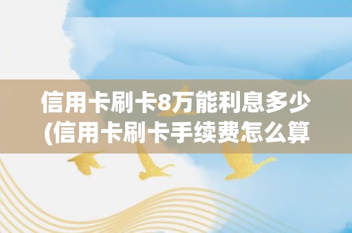 信用卡刷卡8万能利息多少(信用卡刷卡手续费怎么算)