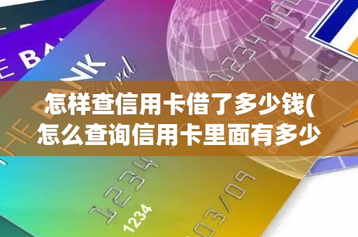 怎样查信用卡借了多少钱(怎么查询信用卡里面有多少钱)