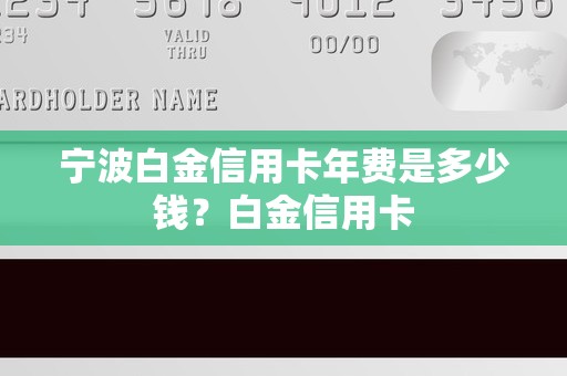 宁波白金信用卡年费是多少钱?白金信用卡 宁波白金信用卡年费是多少钱?白金信用卡