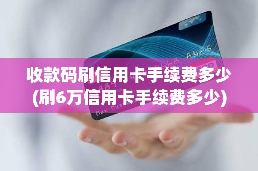 收款码刷信用卡手续费多少(刷6万信用卡手续费多少) 收款码刷信用卡手续费多少(刷6万信用卡手续费多少)