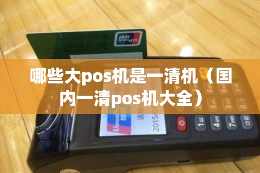 哪些大pos机是一清机（国内一清pos机大全）