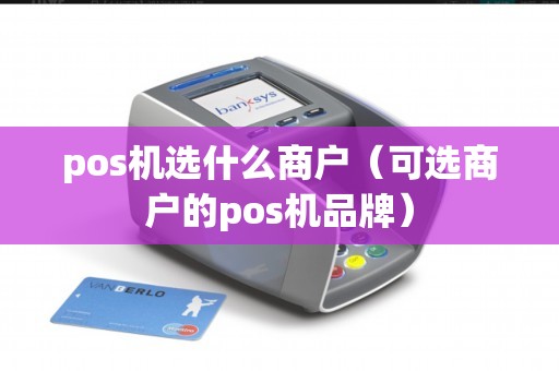 pos机选什么商户（可选商户的pos机品牌）