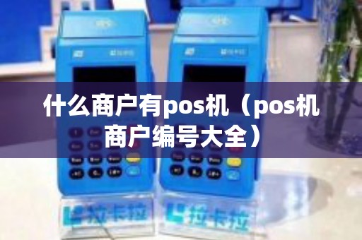 什么商户有pos机（pos机商户编号大全）