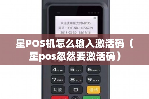 星POS机怎么输入激活码（星pos忽然要激活码）