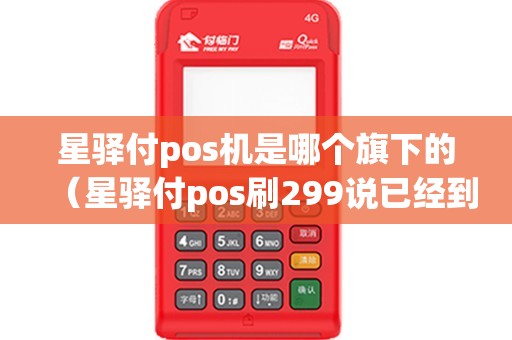 星驿付pos机是哪个旗下的（星驿付pos刷299说已经到账）