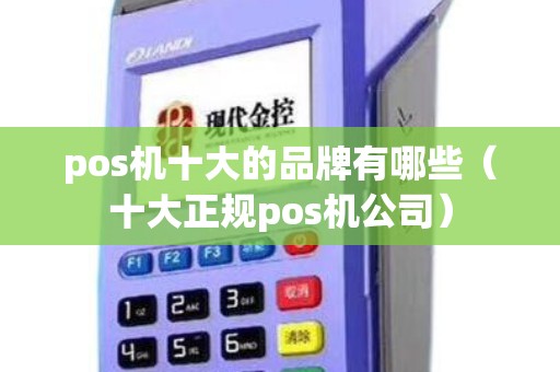 pos机十大的品牌有哪些（十大正规pos机公司）
