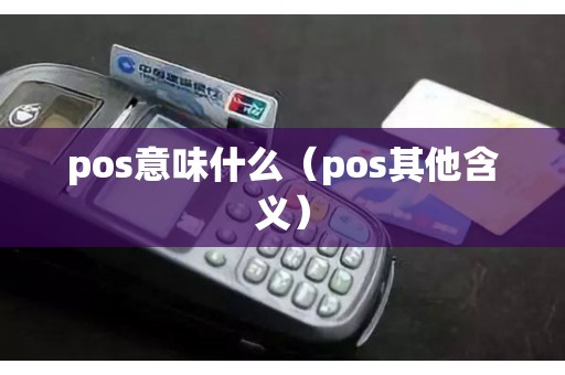 pos意味什么（pos其他含义）