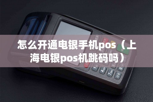 怎么开通电银手机pos（上海电银pos机跳码吗）