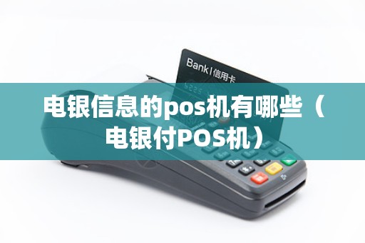 电银信息的pos机有哪些（电银付POS机）