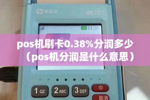 pos机刷卡0.38%分润多少（pos机分润是什么意思）