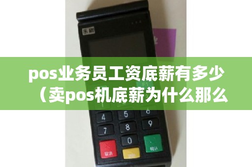 pos业务员工资底薪有多少（卖pos机底薪为什么那么高）