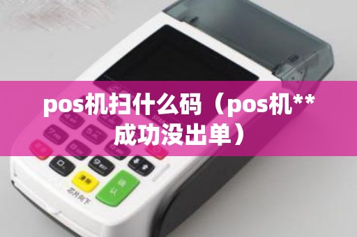 pos机扫什么码（pos机**成功没出单）