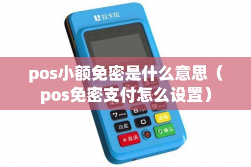 pos小额免密是什么意思（pos免密支付怎么设置）