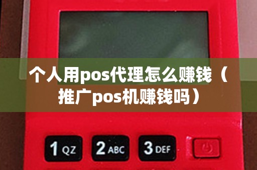 个人用pos代理怎么赚钱（推广pos机赚钱吗）