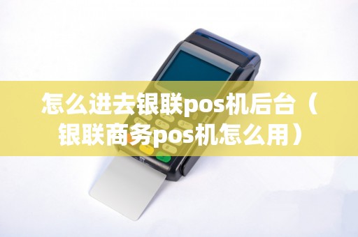 怎么进去银联pos机后台（银联商务pos机怎么用）