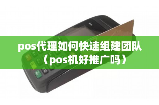 pos代理如何快速组建团队（pos机好推广吗）
