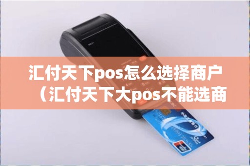 汇付天下pos怎么选择商户（汇付天下大pos不能选商户了）