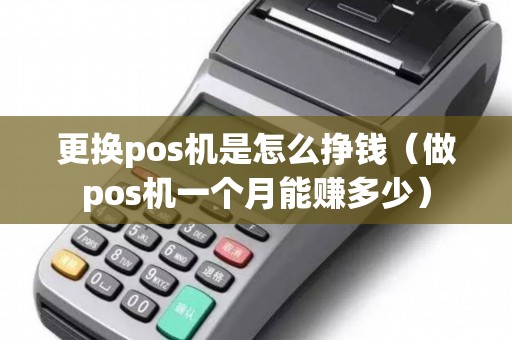 更换pos机是怎么挣钱（做pos机一个月能赚多少）