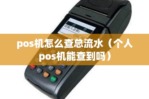 pos机怎么查总流水（个人pos机能查到吗）